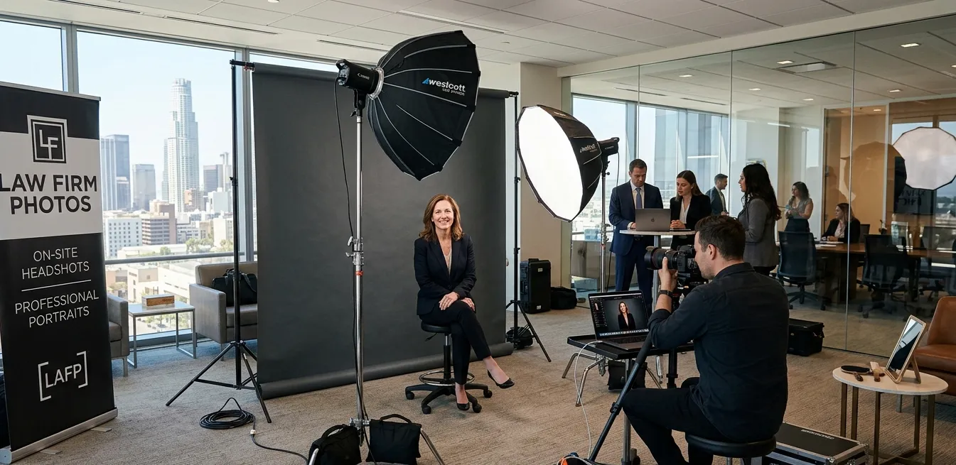 Law Firm Photos Mobile Studio onsite session in Los Angeles law firm
