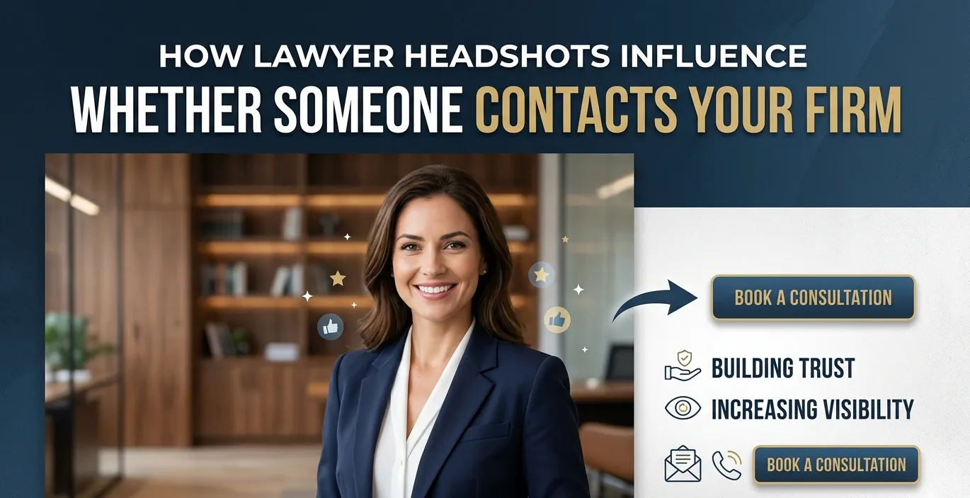 why lawyer headshots influence your when client visits your law firm